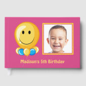 カスタム写真、文字、カラー誕生日 ゲストブック (正面)