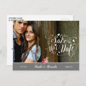 カスタム写真 |日付の保存 案内ポストカード (正面/裏面)