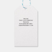 カスタム写真 |日付、手レタリングをW/Gで保存 ギフトタグ (裏面)