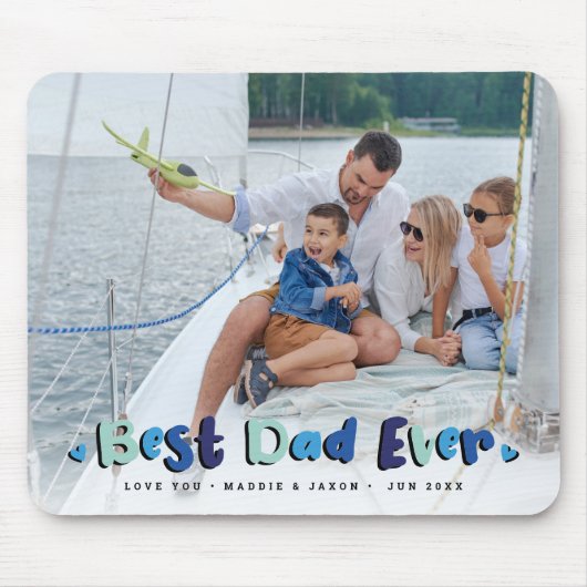 カスタム写真「最高のパパEver」キープサケのマウスパッド マウスパッド (正面)