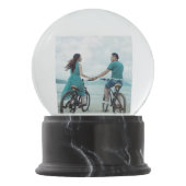 カスタム写真 – 月に行く愛と背中 スノーグローブ (正面)