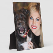 カスタム写真:母と犬 フォトプラーク (側面)