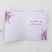 カスタム写真「母の日」ヴァイオレット・ラベンダー カード (内部)
