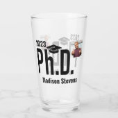 カスタム写真、氏名、学年 タンブラーグラス (裏面)