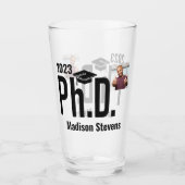 カスタム写真、氏名、学年 タンブラーグラス (正面)