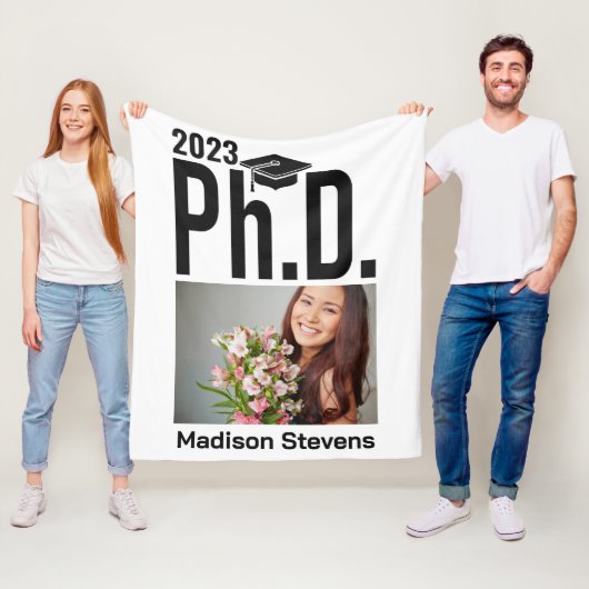 カスタム写真、氏名、学年 フリースブランケット (インサイチュ)