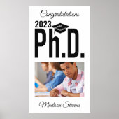 カスタム写真、氏名、学年 ポスター (正面)