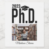 カスタム写真、氏名、学年 ワインラベル (シングルラベル)