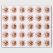 カスタム写真 犬の誕生日 ラッピングペーパー (フラット)