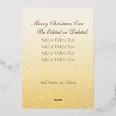 カスタム写真 |画像を白黒に自動変換 箔シーズンカード (裏面)