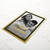 カスタム写真 |画像を白黒に自動変換 箔シーズンカード (回転した状態)