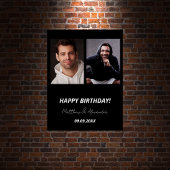 カスタム写真 白黒 友達 誕生日 ポスター