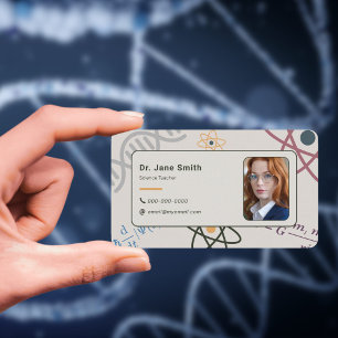 カスタム写真 – 科学先生 名刺