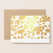 カスタム写真 |紅葉カボチャ感謝祭 箔カード (裏面封筒付き)