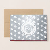 カスタム写真 |紅葉、トルコ感謝祭 箔カード (封筒付き正面)