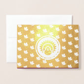 カスタム写真 |紅葉、トルコ感謝祭 箔カード (封筒付き正面)