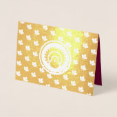 カスタム写真 |紅葉、トルコ感謝祭 箔カード (正面)