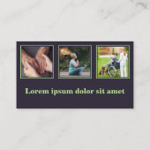 カスタム写真 紫と緑のホームケア ビジネスカード ロイヤリティカード (裏面)