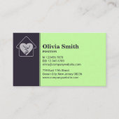 カスタム写真 紫と緑のホームケア ビジネスカード ロイヤリティカード (正面)