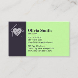 カスタム写真 紫と緑のホームケア ビジネスカード ロイヤリティカード