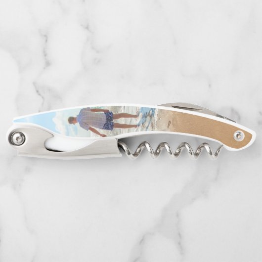 カスタム写真 – 自分のデザイン- パーソナライズされた ソムリエナイフ (正面)