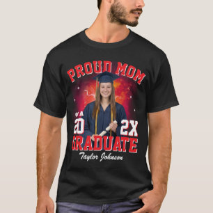 カスタム写真 自慢の卒業生の母 Bootleg Rap Tシャツ