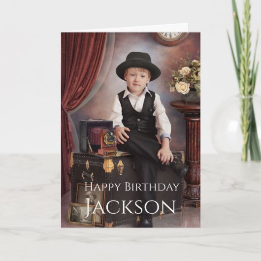 カスタム写真、誕生日カード カード (正面)