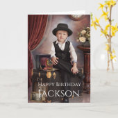 カスタム写真、誕生日カード カード (黄色い花)