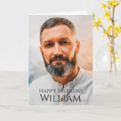 カスタム写真、誕生日カード カード (黄色い花)