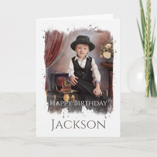 カスタム写真、誕生日カード カード (正面)