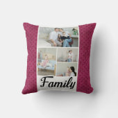 カスタム写真/赤エレガント幾何学的ダイヤモンド クッション (裏面)