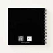 カスタム写真 黒白 ノートブック (裏面)