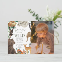 カスタム写真、4回の野生のサファリ4歳の誕生日