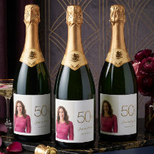 カスタム写真 50歳の誕生日 ゴールド ホワイト 50歳 おめでとう