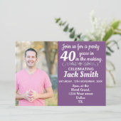 カスタム写真、Ageマイルストーン。 招待状 (スタンド正面)