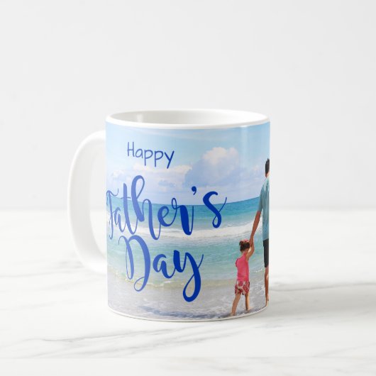 カスタム写真 | Happy Father's Day コーヒーマグカップ (正面左)