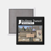 カスタム写真 – Indiana Dunes National Park Sign マグネット (正面/裏面)