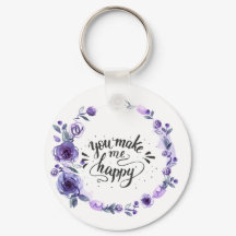 カスタム写真「You Make Me Happy」キーチェーン