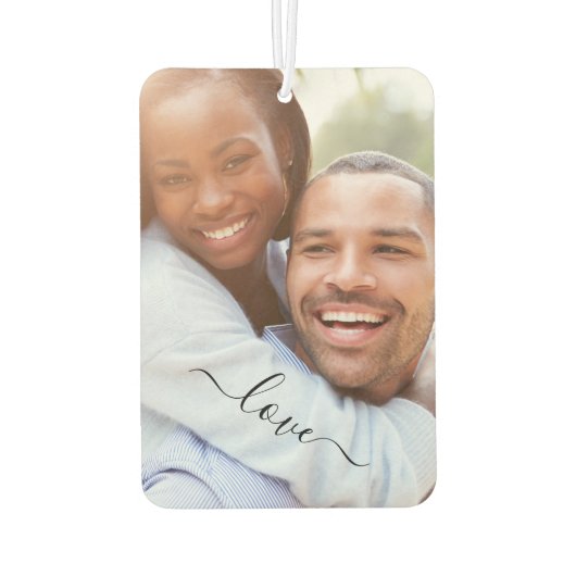カスタム写真Air Freshener Your Love Photos Gift カーエアーフレッシュナー (裏面)
