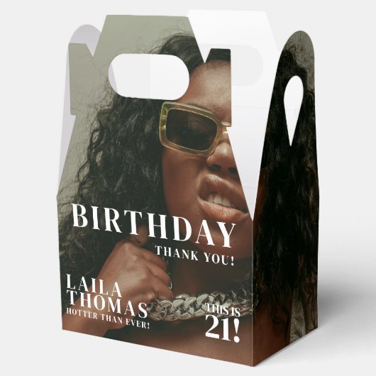 カスタム写真Birthday Party Magazine表紙 フェイバーボックス (オープン)