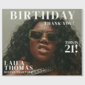 カスタム写真Birthday Party Magazine表紙 ラッピングペーパー (フラット)