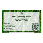 カスタム写真CTA QRコードグリーンホワイトローン気に マグネット名刺 (正面)