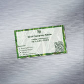 カスタム写真CTA QRコードグリーンホワイトローン気に マグネット名刺 (インサイチュ)