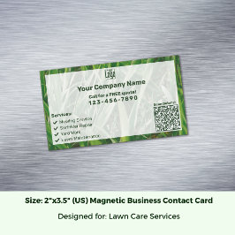 カスタム写真CTA QRコードグリーンホワイトローン気に マグネット名刺