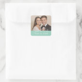 カスタム写真Dateスクリプトを保存モダンする スクエアシール (バッグ)