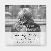 カスタム写真Date Square Magnetsを保存 マグネット (正面)