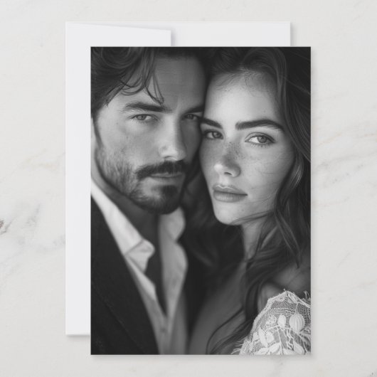 カスタム写真DIYスイート結婚QRコードの挿入 招待状 (正面)