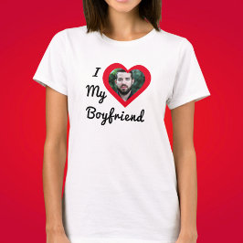 カスタム写真I Love My Boyer Baeパーソナライズされた Tシャツ