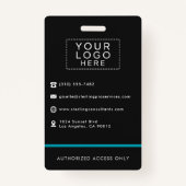 カスタム写真IDロゴ会社名タグ バッジ (裏面)