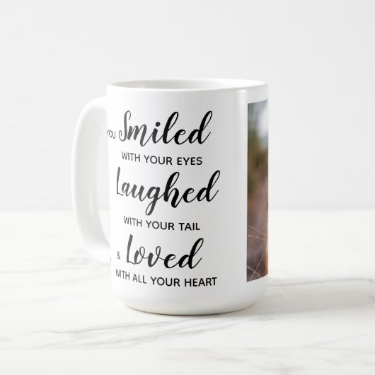 カスタム写真Keepsake Petメモリアルコーヒーマグ コーヒーマグカップ (正面左)